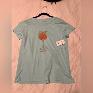 Lucky Brand 100% Cotton Light Blue Tee